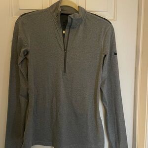 Nike Heather Gray Quarter-Zip Top